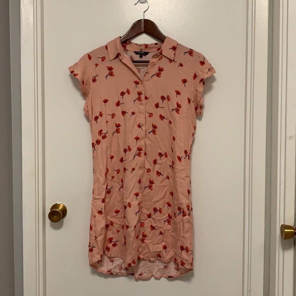 Floral button down dress
